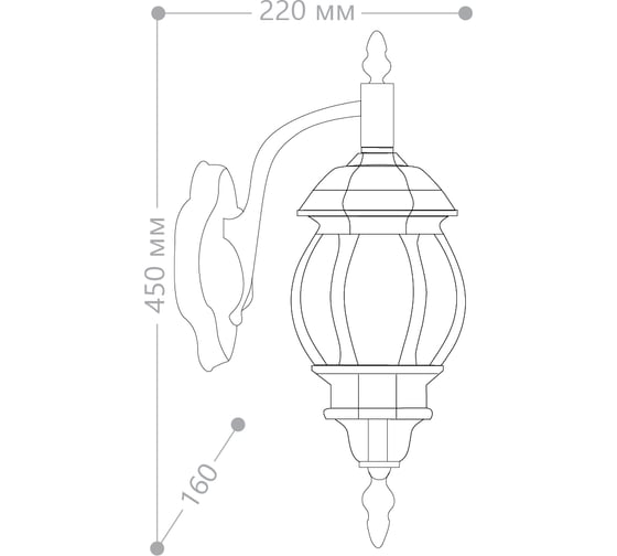 Садово-парковый светильник FERON 8102 100W 230V E27 160х220х450мм белый 11097