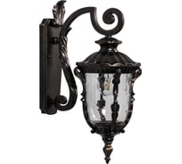 Садово-парковый светильник FERON PL5002 60W 230V E27 290190460MM черное золото на стену вниз 11496