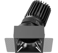 Светодиодный светильник FIBERLI MR1215, квадратная рамка, жемчужно-черный отражатель 12130104