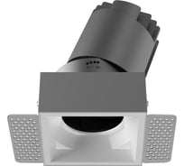 Светодиодный светильник FIBERLI 302T75, квадратная рамка, белый отражатель, 12130206