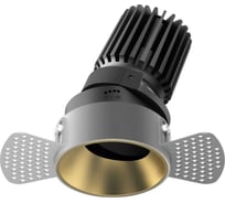 Светодиодный светильник FIBERLI MR1215, круглая рамка, золотой отражатель, 12130102