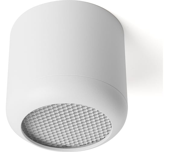 Потолочный светильник FERON HL365 Barrel ECHO 12W, 230V, GX53, белый, с антибликовой сеточкой 48401
