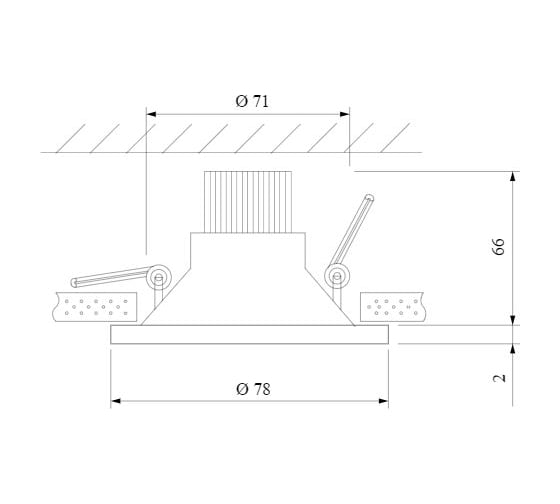 Встраиваемый светодиодный светильник Elektrostandard 7w 3000k wh белый 15266/led a063925