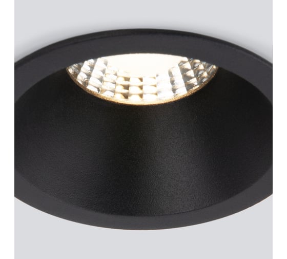 Встраиваемый светодиодный светильник Elektrostandard 7w 3000k bk черный 15266/led a063926