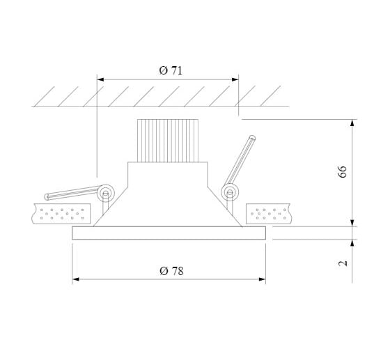 Встраиваемый светодиодный светильник Elektrostandard 7w 3000k bk черный 15266/led a063926