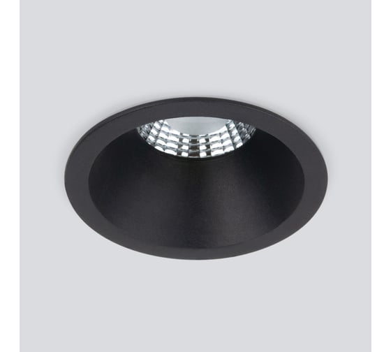Встраиваемый светодиодный светильник Elektrostandard 7w 3000k bk черный 15266/led a063926