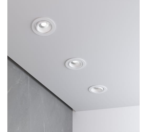 Встраиваемый светодиодный светильник Elektrostandard 7w 3000k wh/wh белый/белый 15267/led a063971