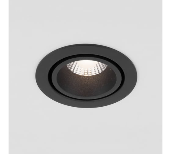 Встраиваемый светодиодный светильник Elektrostandard 7w 3000k bk/bk черный/черный 15267/led a063972 1
