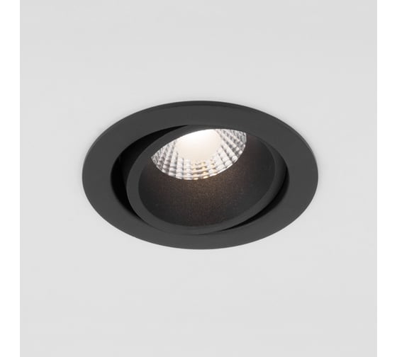 Встраиваемый светодиодный светильник Elektrostandard 7w 3000k bk/bk черный/черный 15267/led a063972
