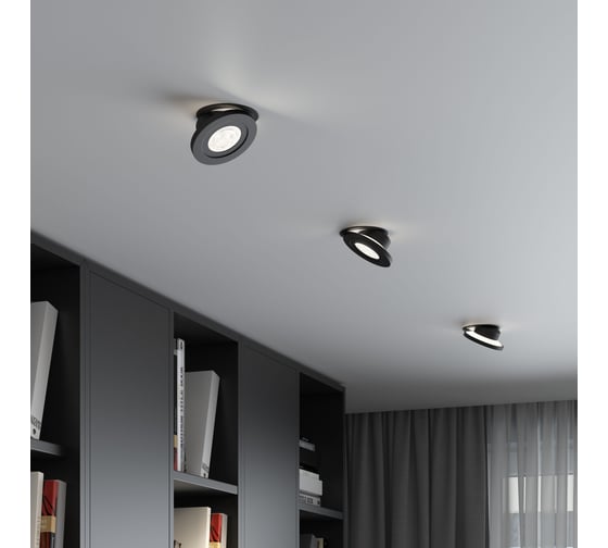 Встраиваемый светодиодный светильник Elektrostandard 6w 4000k 25084/led чёрный a063675