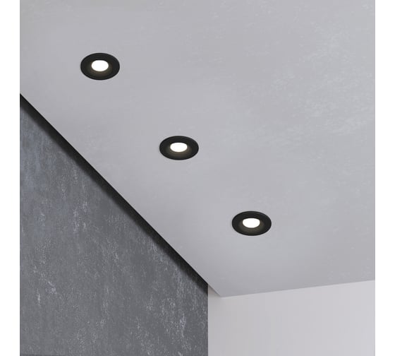 Встраиваемый светодиодный светильник Elektrostandard led 3w 3000k cob bk черный 9903 led a063923
