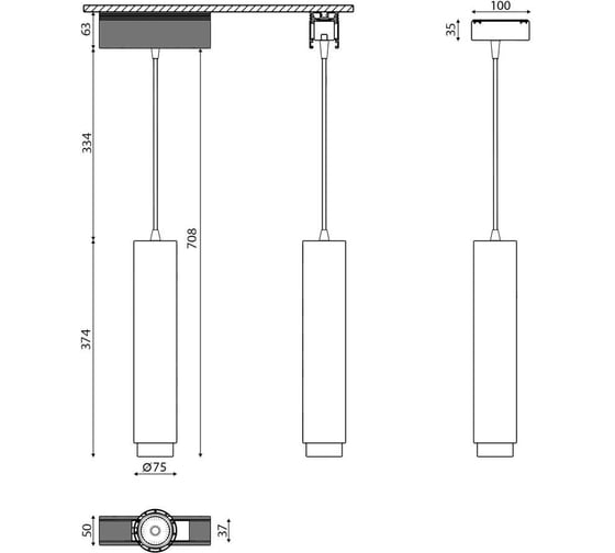 подвесной LED светильник SWG SY Черный 20Вт 4000 SY-601242-BL-20-NW
