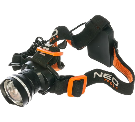 Головной фонарик NEO Tools 400 люменов, зум, CREE R5, батарейки 3xAAA 99-200
