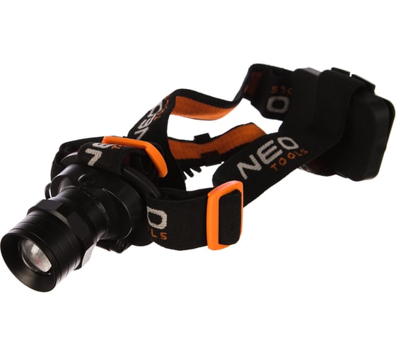 Головной фонарик NEO Tools 250 люменов, зум, CREE XPE, батарейки 3xAAA 99-201