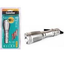 Фонарь Camelion LED5137 титан, LED XML-T6, ZOOM, 5 режимов, 3XLR03 в комплекте, алюминий, блистер 12974