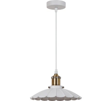 Подвесной светильник Camelion PL-427SS C66 белый+бронза, London, E27, 60Вт, 230В, металл 13043