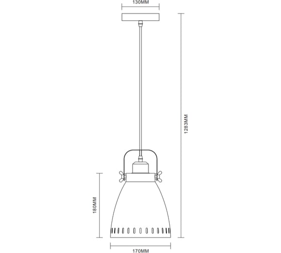 Подвесной светильник Camelion PL-428S-1 С62 черный+медь, New York, E27, 40Вт, 230В, металл 13075