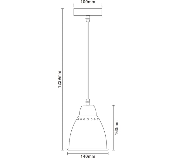 Подвесной светильник Camelion PL-430S-1 С01 белый, LOFT, E27, 60Вт, 230В, металл 13083