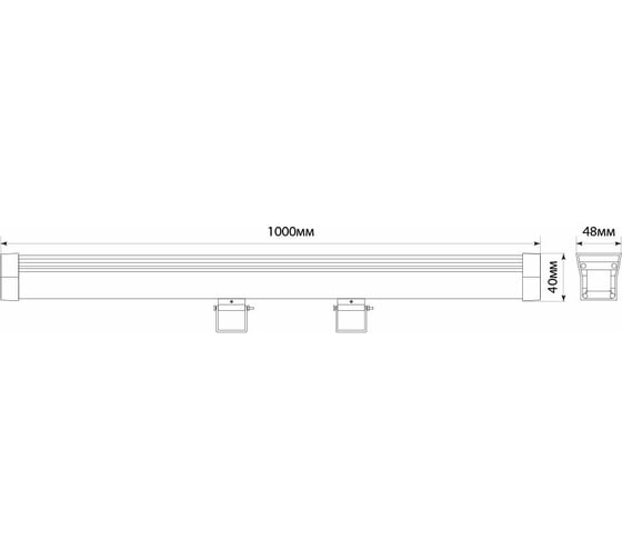 Светодиодный линейный прожектор с DMX FERON LL-892 RGB, 1000х40х48 mm, 36W, 24V, IP65 32259