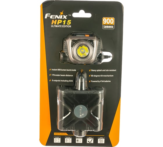 Светодиодный налобный фонарь Fenix Cree XM-L2U2 900 лм, 4-АА HP15UE