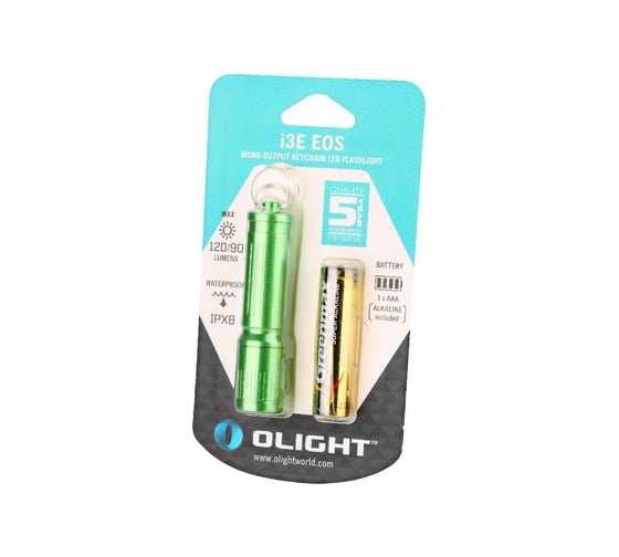 Светодиодный фонарь зеленый Olight i3E eos MV-908115