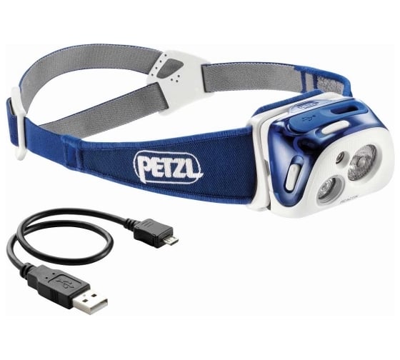 Светодиодный налобный фонарь Petzl Reactik синий, 200 лм, аккумулятор E92 HMI