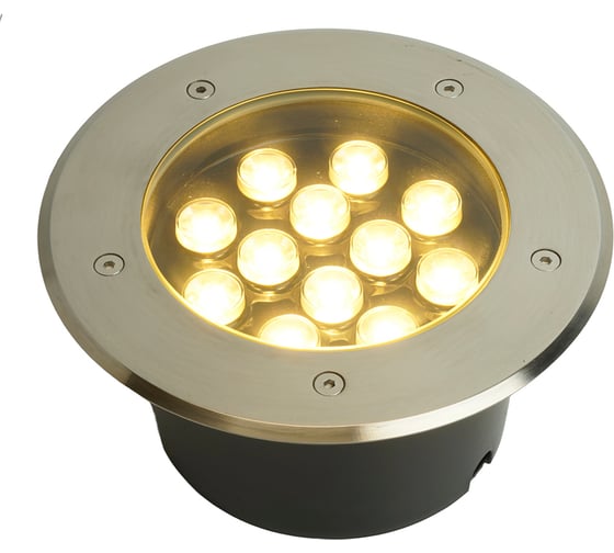 Тротуарный светильник FERON SP4114, 12LED теплый белый, 12W, 180хH90mm, вн. диаметр: 150mm, IP67 32021