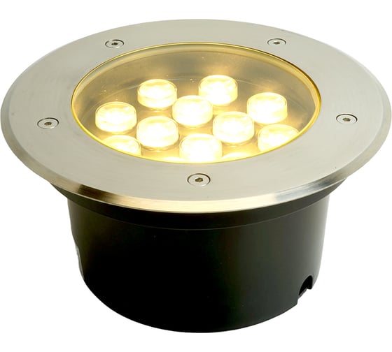 Тротуарный светильник FERON SP4114, 12LED теплый белый, 12W, 180хH90mm, вн. диаметр: 150mm, IP67 32021