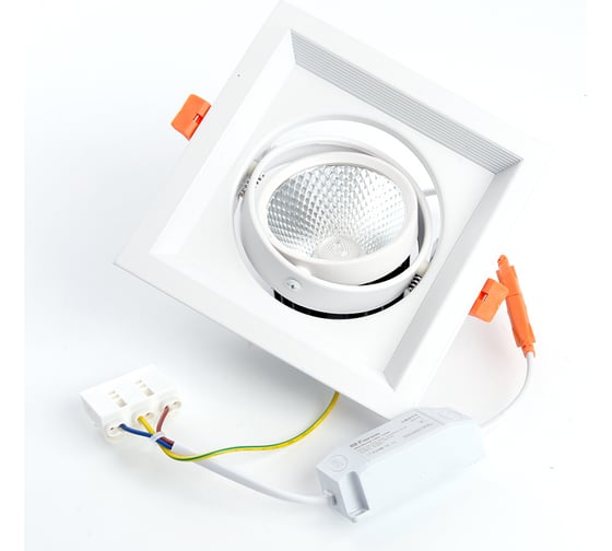 Карданный светодиодный светильник FERON 1x12W 1080 Lm, 4000К, 35 градусов, белый, AL201 29773