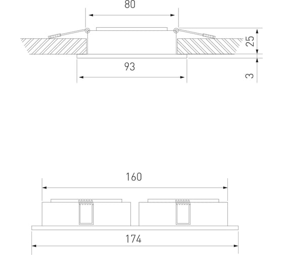 Встраиваемый светильник Elektrostandard 1011/2 MR16 CH хром a029903