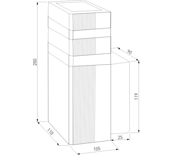 Садово-парковый светильник Elektrostandard 1450 TECHNO черный a032630
