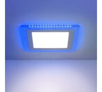 Встраиваемый светильник Elektrostandard DLS024 10W 4200K подсветка Blue a038380