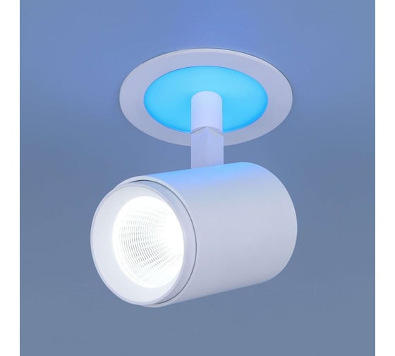 Встраиваемый светильник Elektrostandard DSR002 9W 6500K белый матовый подсветка Blue a039157