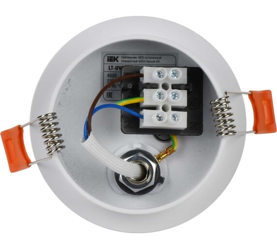 Встраиваемый поворотный светильник IEK Lighting 4033 под лампу gx53 белый LT-UVB0-4033-GX53-1-K01