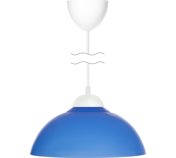 Светильник TDM ELECTRIC НСБ 1122/1 "home mini" 15 Вт, Е27, синий, шнур белый SQ0313-0035