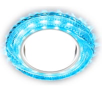 Точечный светодиодный светильник Ambrella Light хром/голубой GX53+3W/LED WHITE/ G299 BL/WH