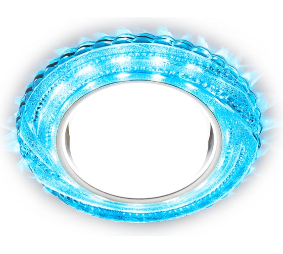 Точечный светодиодный светильник Ambrella Light хром/голубой GX53+3W/LED WHITE/ G299 BL/WH