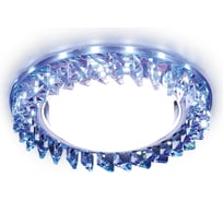 Точечный светодиодный светильник Ambrella Light хром/перлам. хрусталь/MR16+3W/LED WHITE/ G255 PR/WH