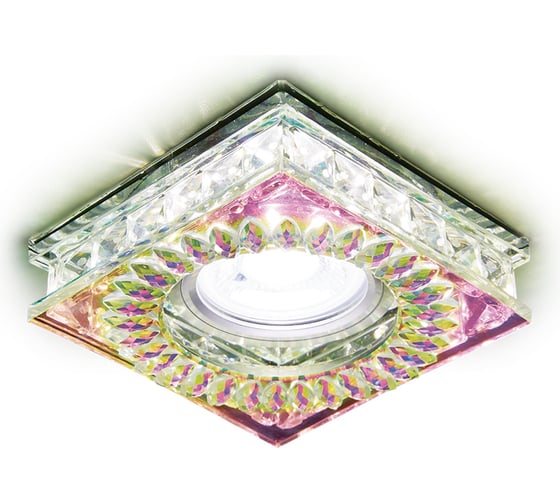 Точечный светодиодный светильник Ambrella Light хром/перламутр. хрусталь/MR16+3W/LED WHITE/ S251 PR
