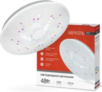 Светодиодный светильник IN HOME серии DECO 48Вт 230В 4000К 3120Лм 380x55мм КАРУСЕЛЬ 4690612038575