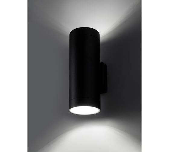 Настенный светильник TDM led, тубо, 2x6 Вт, 4000 к, h252 мм, алюминий/черный, вверх/вниз, ip65, SQ0345-1087