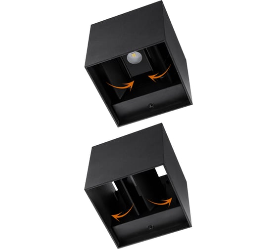 Настенный светильник TDM ELECTRIC led, кватро, 2x3 Вт, 4000 к, н100 мм, алюминий/черный, вверх/вниз, ip65, SQ0345-1029