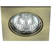 Встраиваемый поворотный спот POWERLIGHT КВАДРА 1xGU5,3x50W бронза, алюм.литье 6095/1-4BZ