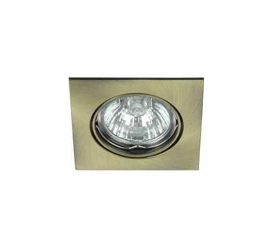Встраиваемый поворотный спот POWERLIGHT КВАДРА 1xGU5,3x50W бронза, алюм.литье 6095/1-4BZ 1
