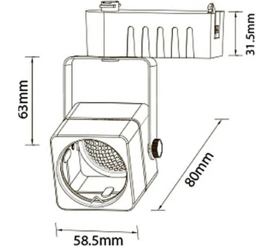 Трековый светильник под лампочку HOROZ ELECTRIC GU10 MR16 Мах 50W RABAT Белый 220-240V 115-002-0001 HRZ33002824