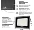 Светодиодный прожектор Wolta 5700K, холодный белый свет, 100Вт, IK08, SMD IP 65, серый WFL-100W/06 4