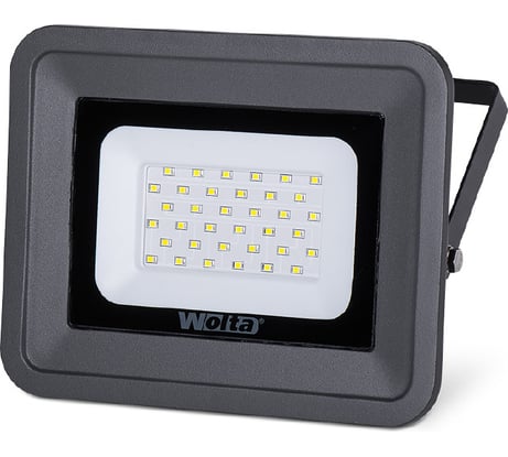 Светодиодный прожектор Wolta 30Вт, 5700K, холодный свет, IP65, цвет серый WFL-30W/06