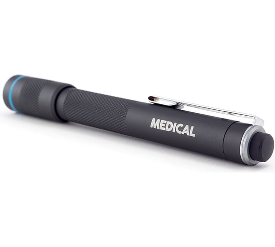 Фонарь для врача ЯРКИЙ ЛУЧ Medical Nichia 95CRI 100лм, изменяемый фокус, клипса, на 2xAAA 4606400105909