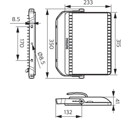 Светодиодный прожектор PHILIPS BVP161 LED90/NW 100Вт 220-240В WB GM 4000К 911401823498 465372