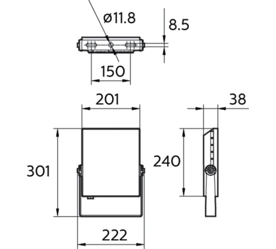 Светодиодный прожектор PHILIPS BVP135 LED40/CW 50W 220-240V WB 911401859898 488827